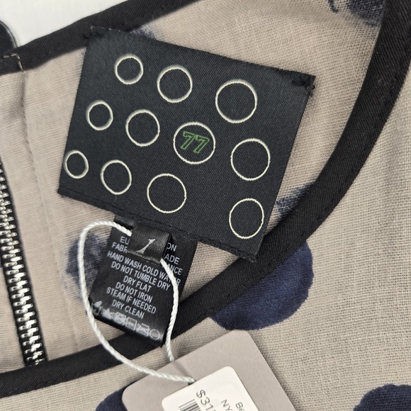 NY 77‎ Dress Polka Dot Sleeveless  Pockets Zipper  Size S/M Measured In Pics NWT - Picture 11 of 13